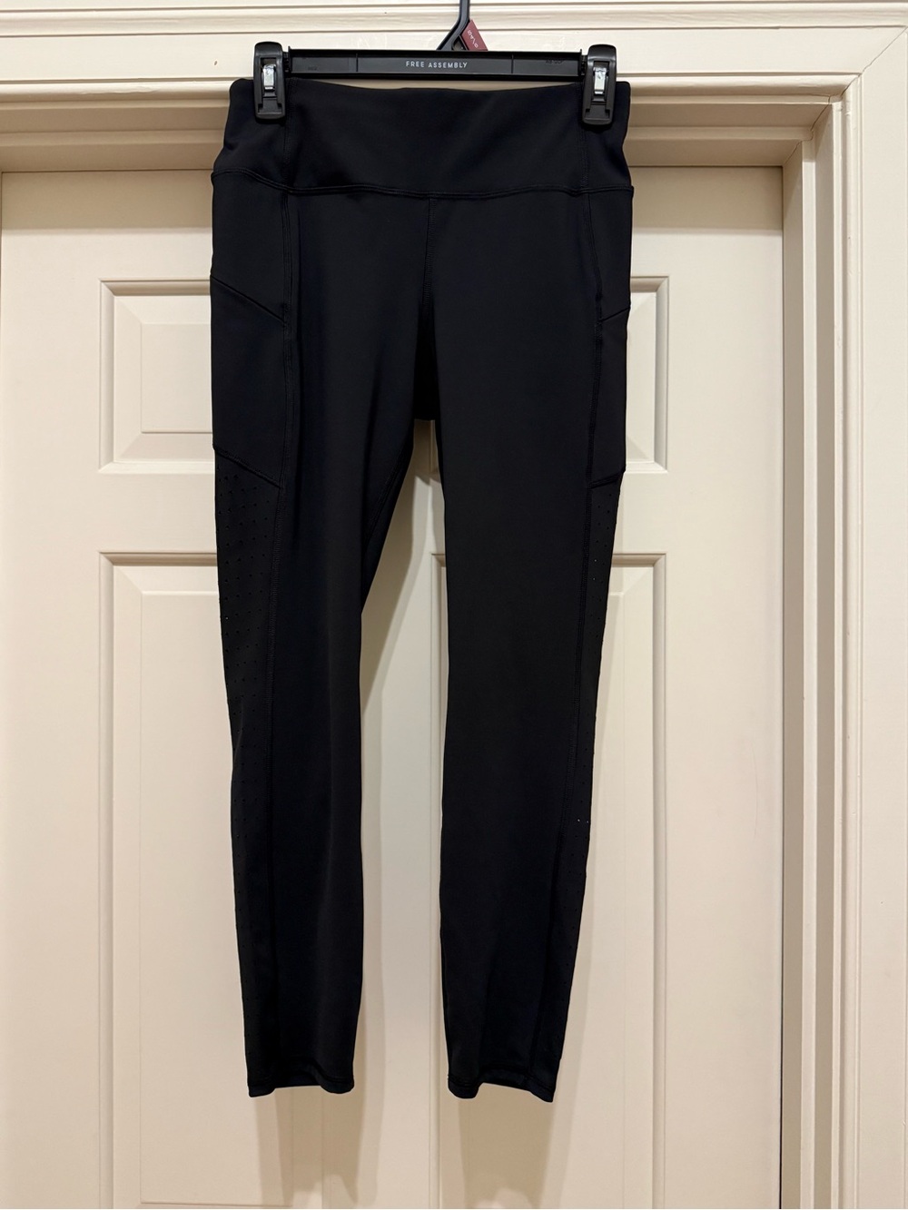 Athleta size small leggings with side laser cutouts